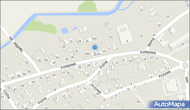 Parczew, Kolejowa, 20, mapa Parczew