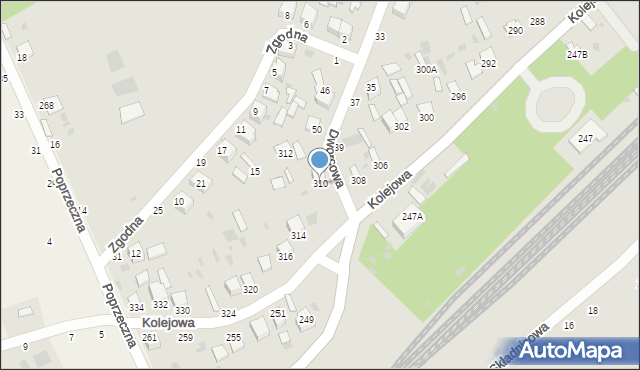 Parczew, Kolejowa, 310, mapa Parczew