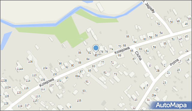 Parczew, Kolejowa, 80, mapa Parczew