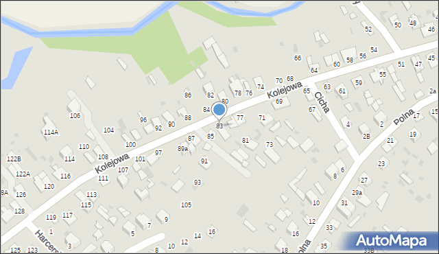 Parczew, Kolejowa, 83, mapa Parczew