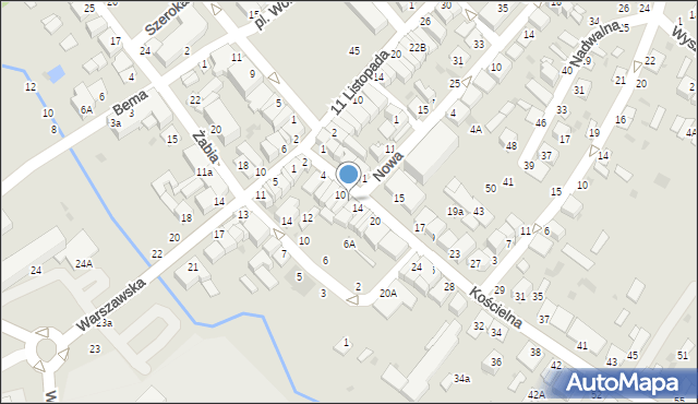 Parczew, Kościelna, 12, mapa Parczew