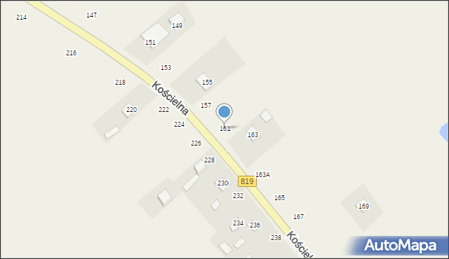 Parczew, Kościelna, 161, mapa Parczew