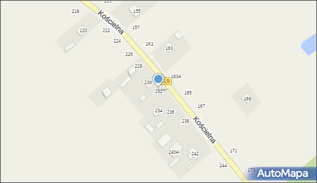 Parczew, Kościelna, 232, mapa Parczew