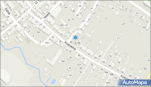 Parczew, Kościelna, 31, mapa Parczew