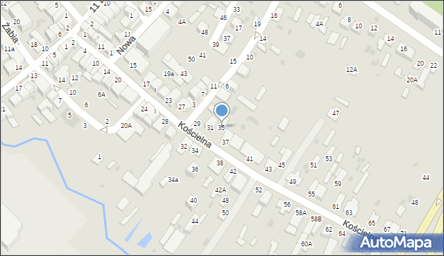 Parczew, Kościelna, 35, mapa Parczew