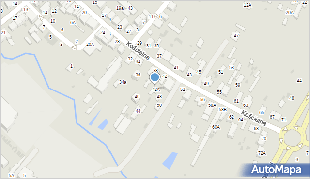 Parczew, Kościelna, 42A, mapa Parczew