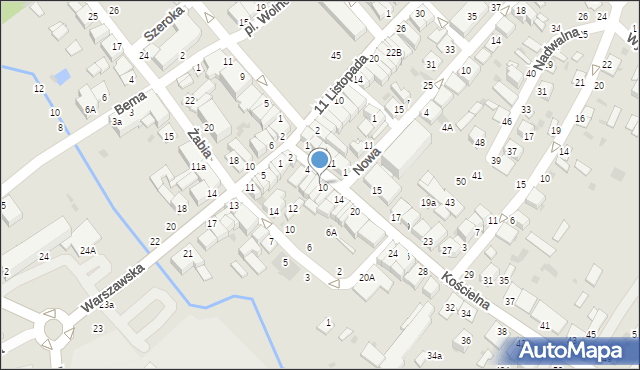 Parczew, Kościelna, 8, mapa Parczew