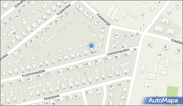 Parczew, Kosmonautów, 35, mapa Parczew