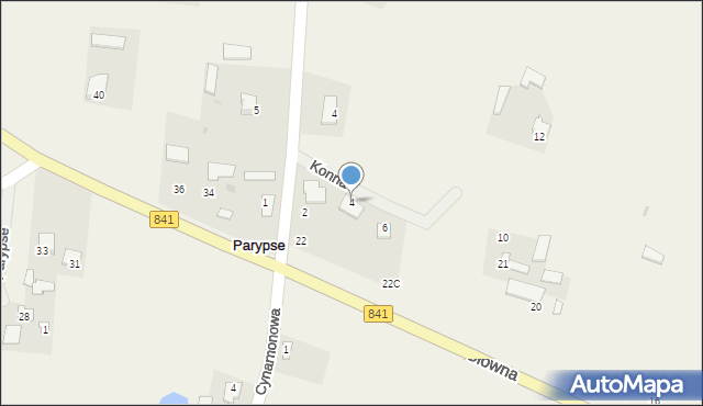 Parypse, Konna, 4, mapa Parypse