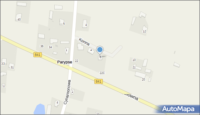 Parypse, Konna, 6, mapa Parypse