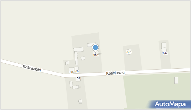 Parysów, Kościuszki Tadeusza, gen., 66A, mapa Parysów