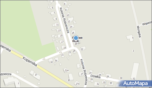 Pasłęk, Kolonia Robotnicza, 20, mapa Pasłęk