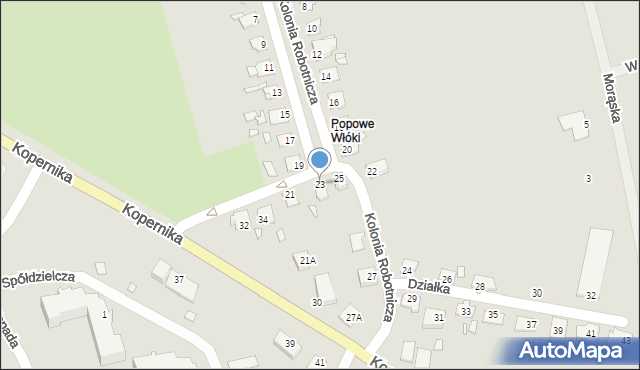 Pasłęk, Kolonia Robotnicza, 23, mapa Pasłęk