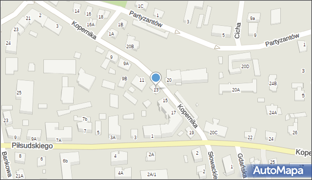 Pasłęk, Kopernika Mikołaja, 13, mapa Pasłęk