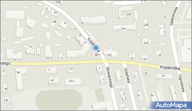 Pasłęk, Kopernika Mikołaja, 19, mapa Pasłęk