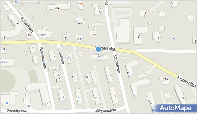 Pasłęk, Kopernika Mikołaja, 27, mapa Pasłęk