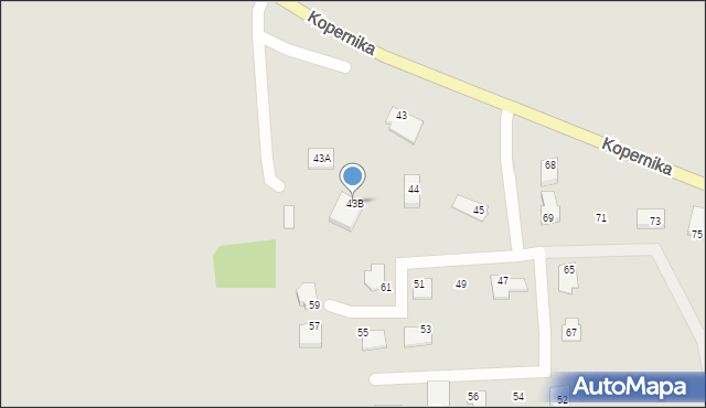 Pasłęk, Kopernika Mikołaja, 43B, mapa Pasłęk