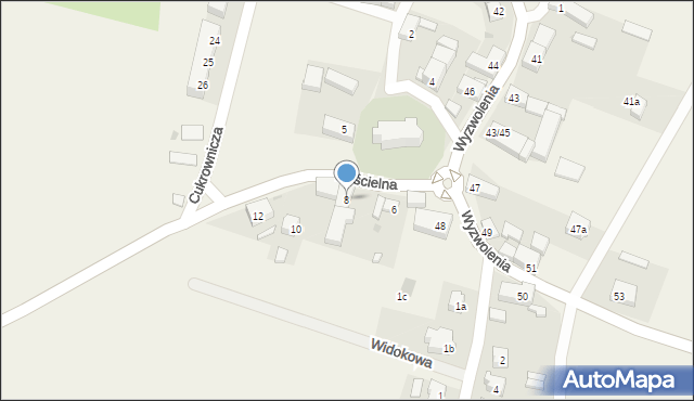 Pastuchów, Kościelna, 8, mapa Pastuchów