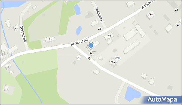 Pasym, Kościuszki Tadeusza, gen., 21, mapa Pasym