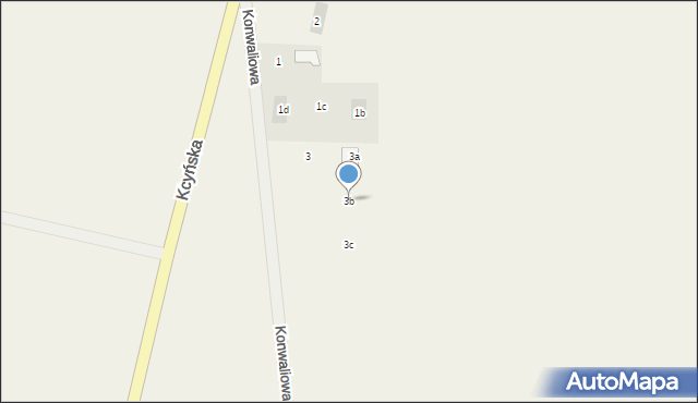 Paterek, Konwaliowa, 3b, mapa Paterek