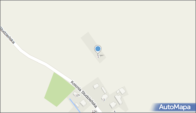 Pawłowice, Kolonia Studzieńska, 1, mapa Pawłowice