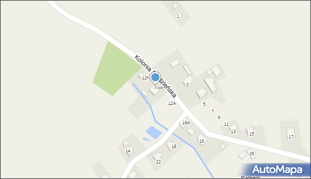 Pawłowice, Kolonia Studzieńska, 12k, mapa Pawłowice