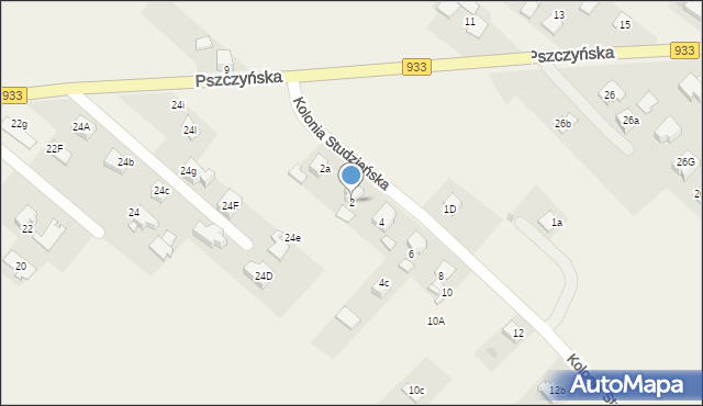 Pawłowice, Kolonia Studzieńska, 2, mapa Pawłowice