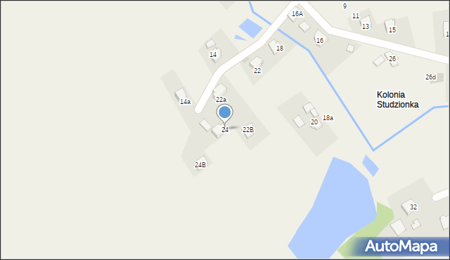 Pawłowice, Kolonia Studzieńska, 24, mapa Pawłowice
