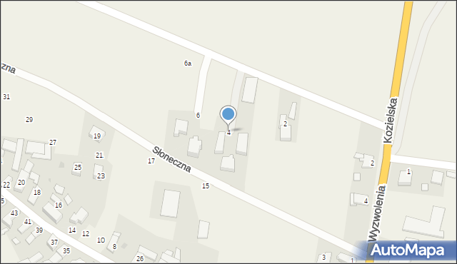 Pawłowiczki, Kozielska, 4, mapa Pawłowiczki