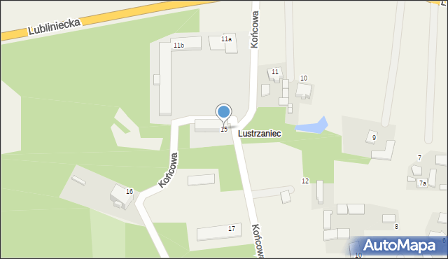 Pawonków, Końcowa, 15, mapa Pawonków