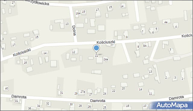 Pawonków, Kościuszki Tadeusza, gen., 11, mapa Pawonków