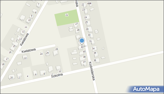Pawonków, Kośmiderska, 41, mapa Pawonków