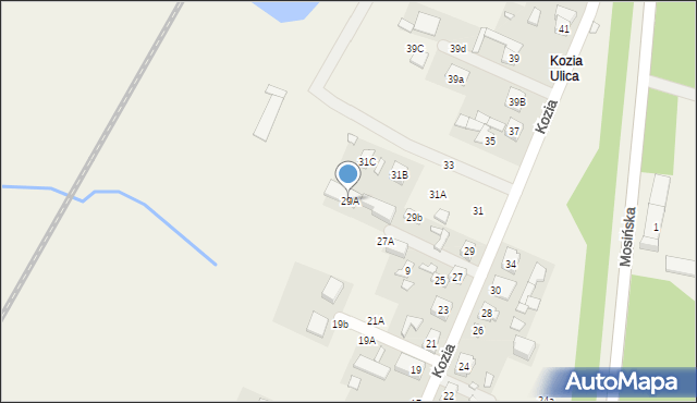 Pecna, Kozia, 29A, mapa Pecna