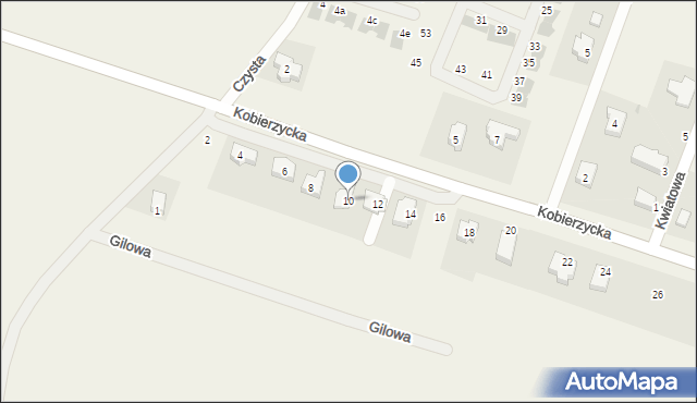 Pełczyce, Kobierzycka, 10, mapa Pełczyce