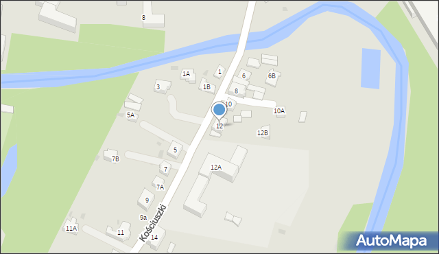 Pelplin, Kościuszki Tadeusza, gen., 12, mapa Pelplin