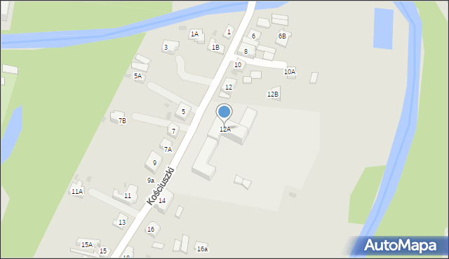 Pelplin, Kościuszki Tadeusza, gen., 12A, mapa Pelplin