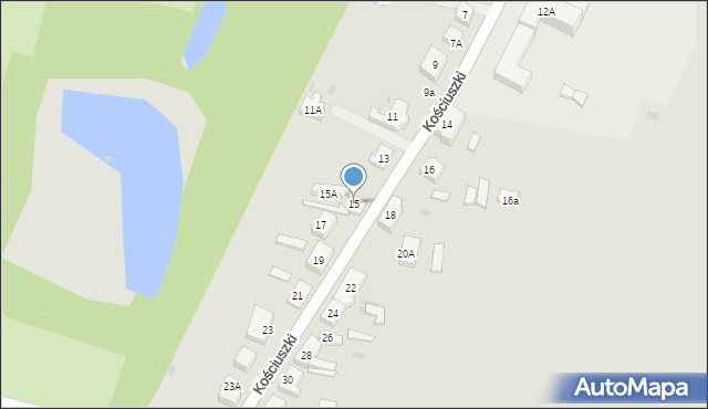 Pelplin, Kościuszki Tadeusza, gen., 15, mapa Pelplin