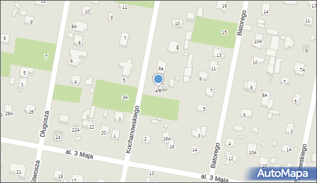 Piaseczno, Kochanowskiego Jana, 4/6, mapa Piaseczno