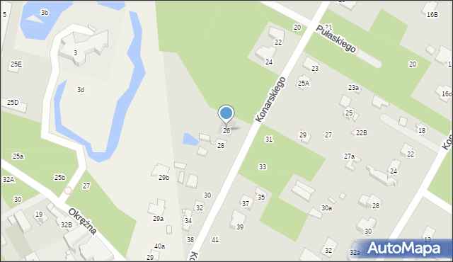Piaseczno, Konarskiego, 26, mapa Piaseczno
