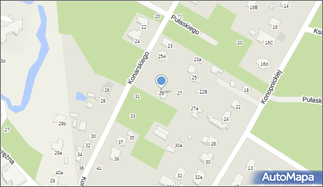 Piaseczno, Konarskiego, 29, mapa Piaseczno