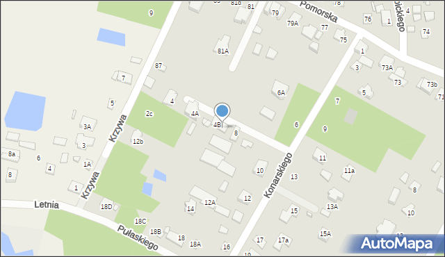 Piaseczno, Konarskiego, 4C, mapa Piaseczno