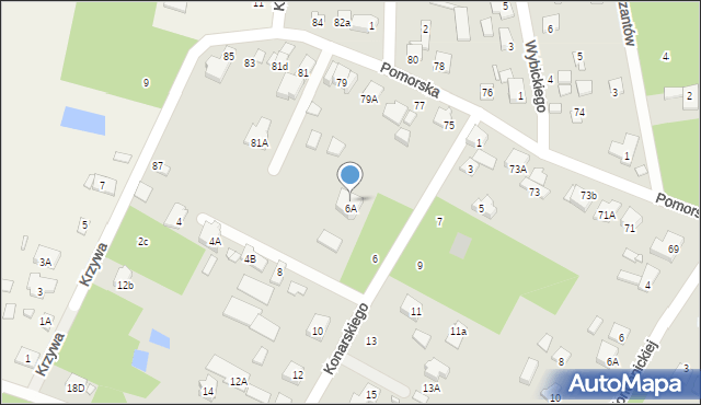 Piaseczno, Konarskiego, 6b, mapa Piaseczno