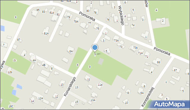 Piaseczno, Konarskiego, 7, mapa Piaseczno