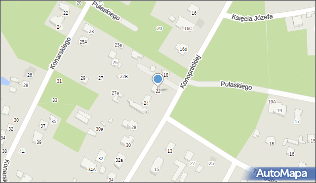 Piaseczno, Konopnickiej Marii, 22, mapa Piaseczno