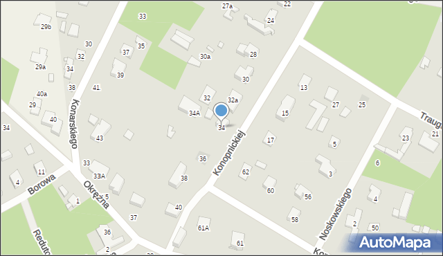 Piaseczno, Konopnickiej Marii, 34, mapa Piaseczno