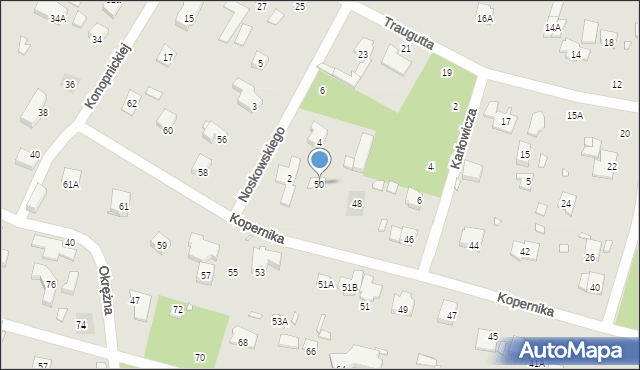 Piaseczno, Kopernika Mikołaja, 50, mapa Piaseczno