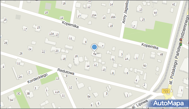 Piaseczno, Kopernika Mikołaja, 7A, mapa Piaseczno