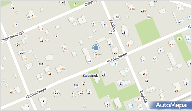 Piaseczno, Kordeckiego Augustyna, ks., 12, mapa Piaseczno