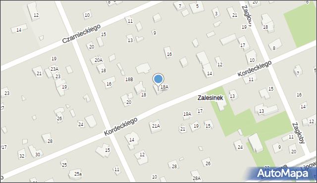 Piaseczno, Kordeckiego Augustyna, ks., 18C, mapa Piaseczno