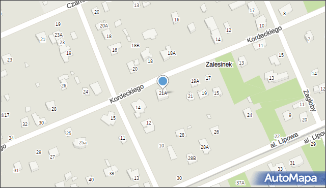 Piaseczno, Kordeckiego Augustyna, ks., 21A, mapa Piaseczno